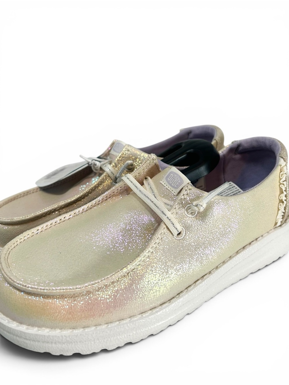Hey Dude Wendy Y Dazzling Iridescent Slip On Loafers Kids Youth J2 / UK 2 NWT
